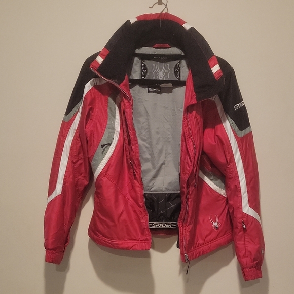 Spyder Red and Black Women's Ski Jacket - Picture 1 of 16